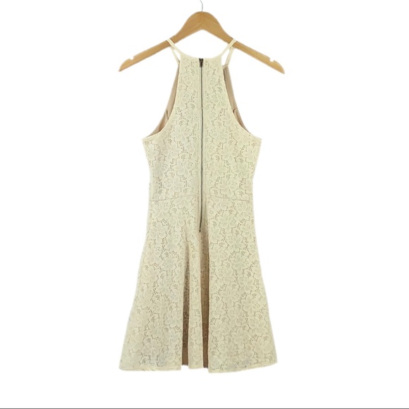 *SOLD* LOVE FIRE | Ivory Lace Laser Cut Dress - Picture 2 of 4